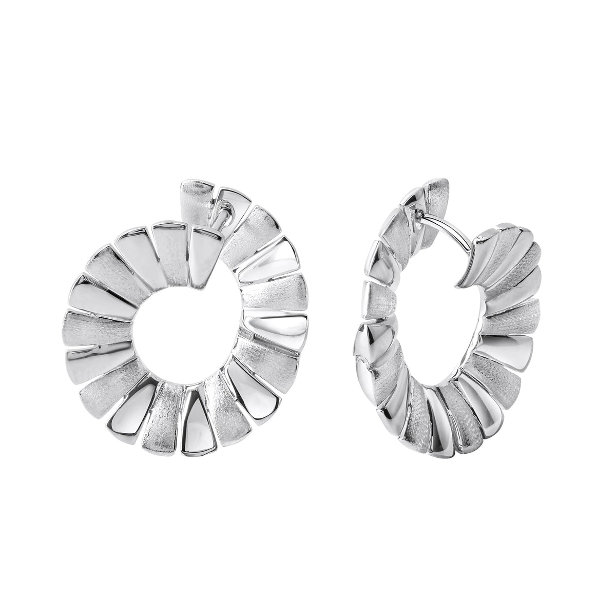 Creolen 925/- Sterling Silber rhodiniert 2,3cm
