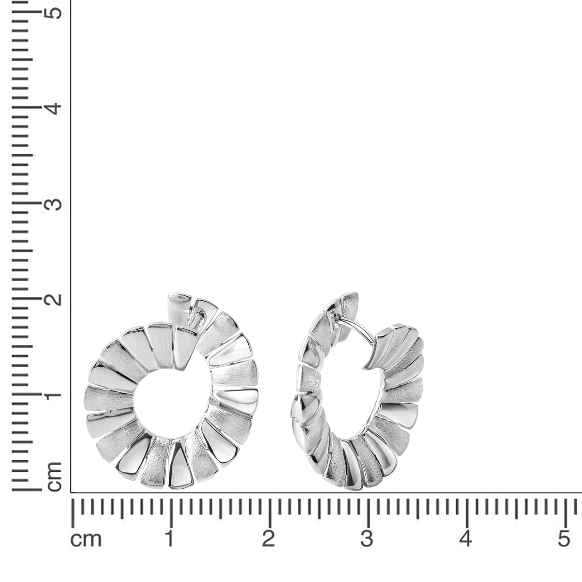 Creolen 925/- Sterling Silber rhodiniert 2,3cm
