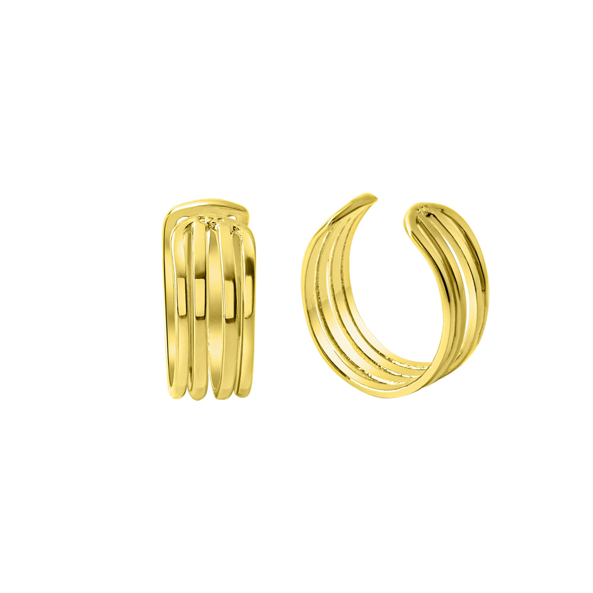 Single Ohrring 925/- Sterling Silber vergoldet 1,1cm
