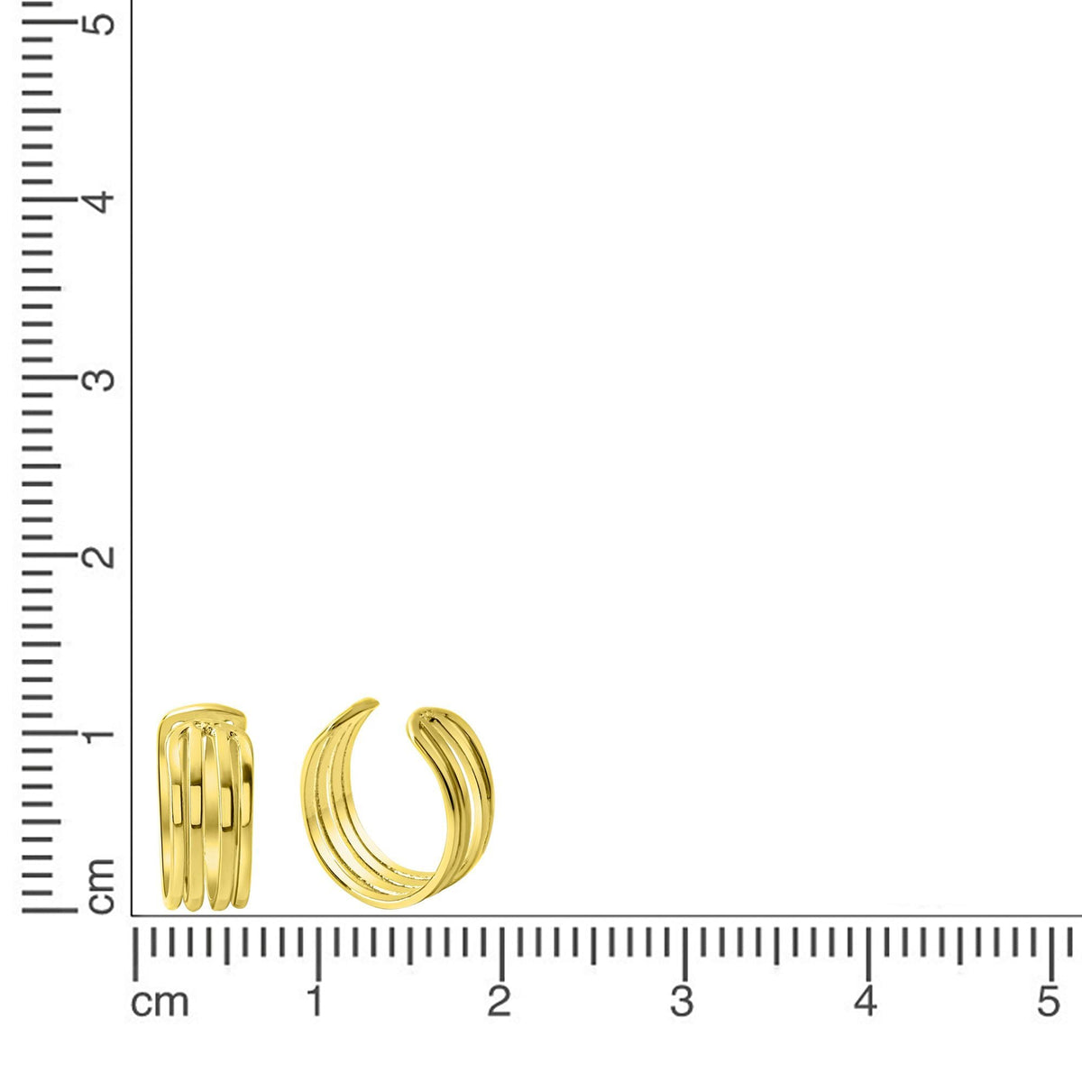 Single Ohrring 925/- Sterling Silber vergoldet 1,1cm
