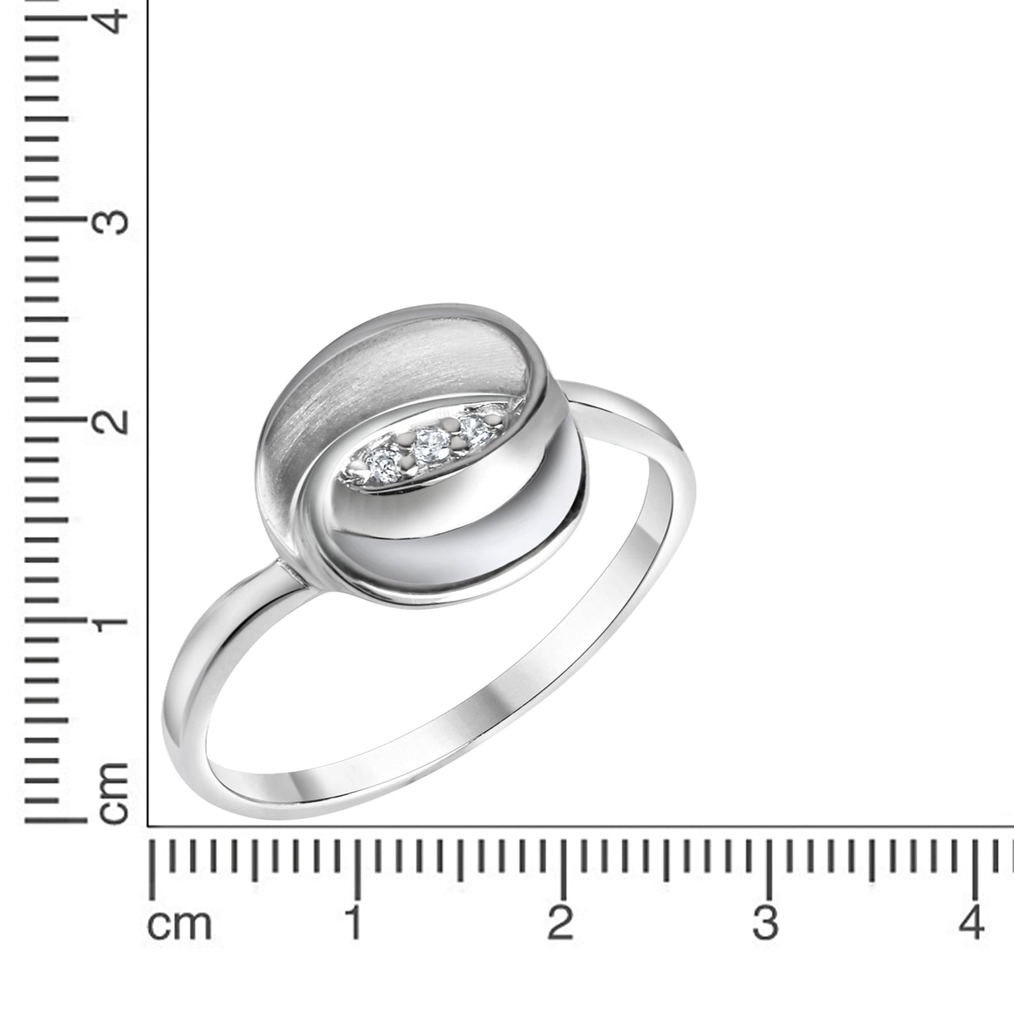 Ring 925/- Sterling Silber rhodiniert Zirkonia