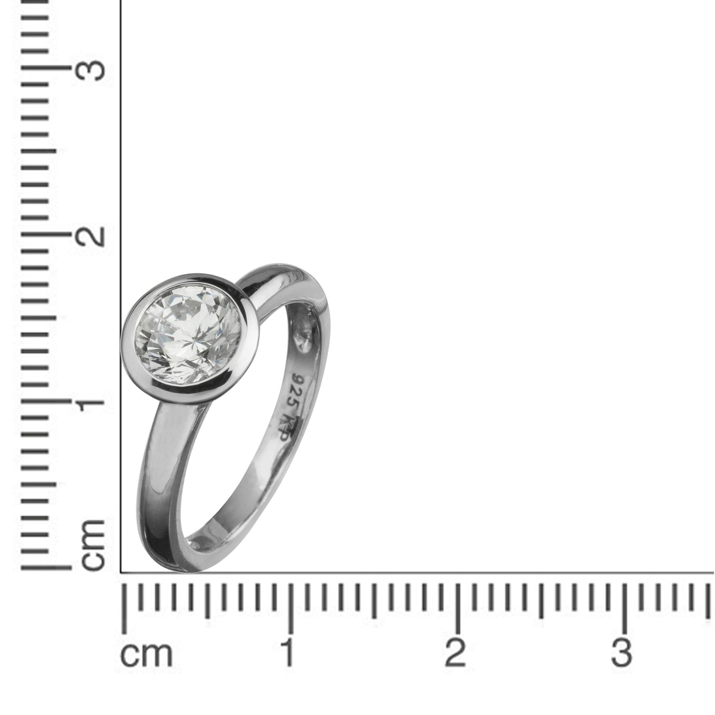 Ring 925 rhodiniert Zirkonia