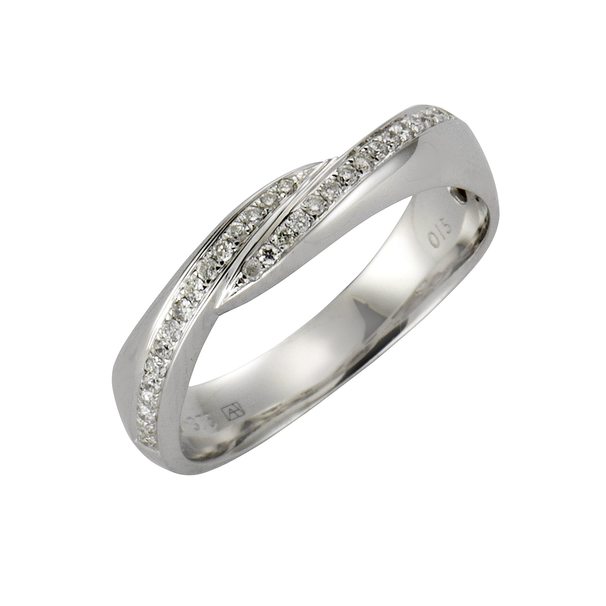 Diamonds by Ellen K. - Damen Ring 375 Weißgold 30x natürliche Brillanten zus. 0,15ct.