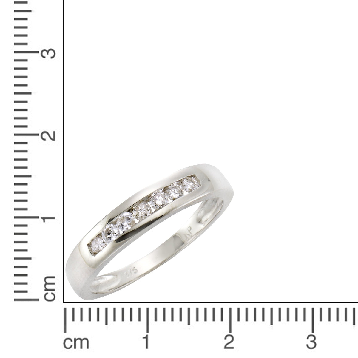 Ring 375/- Gold rhodiniert Brillant 0,25ct.