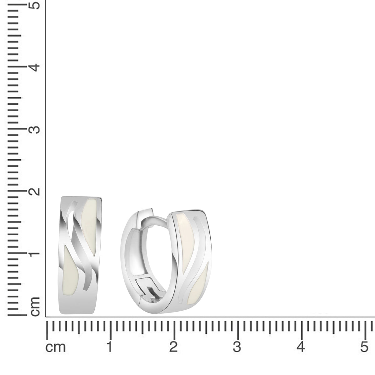 Klappcreolen 925/- Sterling Silber rhodiniert 1,5cm