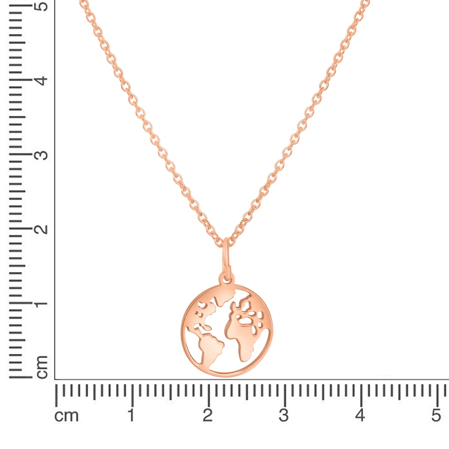 Anhänger mit Kette Ankerkette 925/- Sterling Silber rotvergoldet 45,0cm