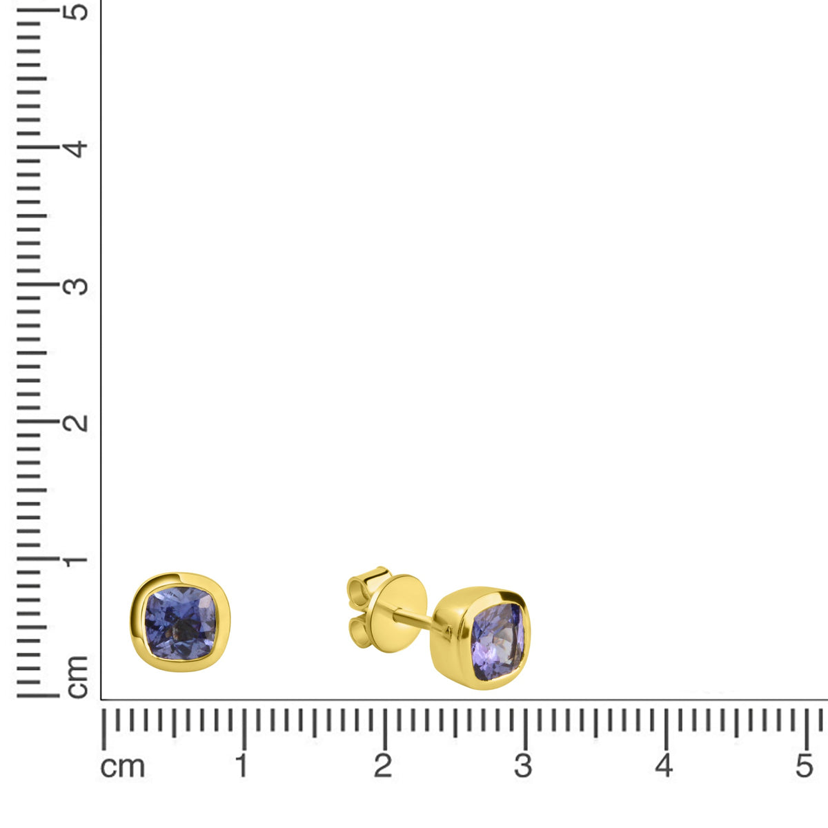 Ohrstecker 585/- Gold 0,7cm Tansanit