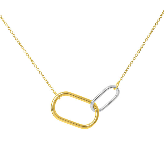 Celesta - Collier 925 Sterling Silber gelbvergoldet und rhodiniert 42+3cm