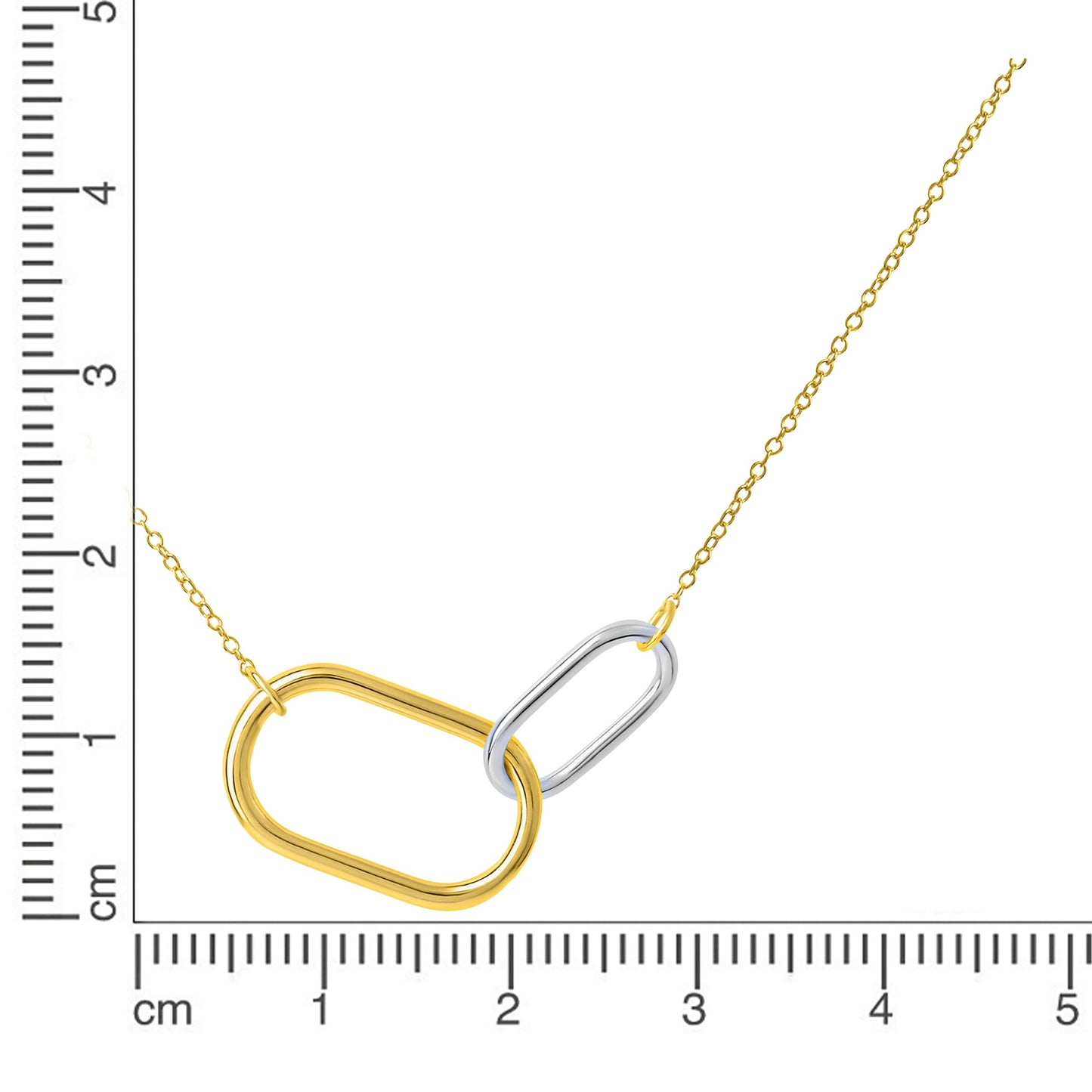 Halskette Ankerkette 925/- Sterling Silber vergoldet (teil) 45,0cm