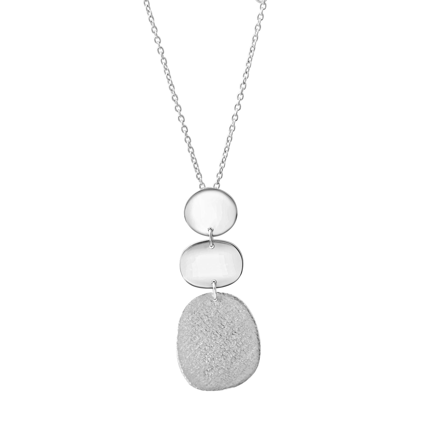 Halskette 925 Silber rhodiniert Ankerkette 925/- Sterling Silber rhodiniert 45,0cm ohne Stein