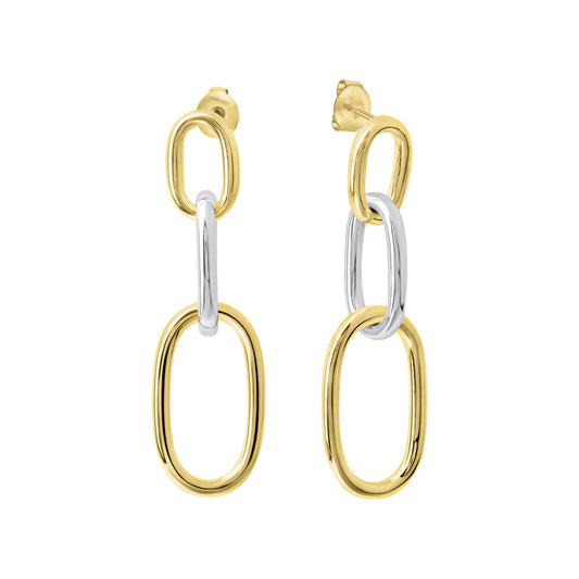 Celesta - Ohrhänger aus 925 Sterling Silber zweifarbig glanz