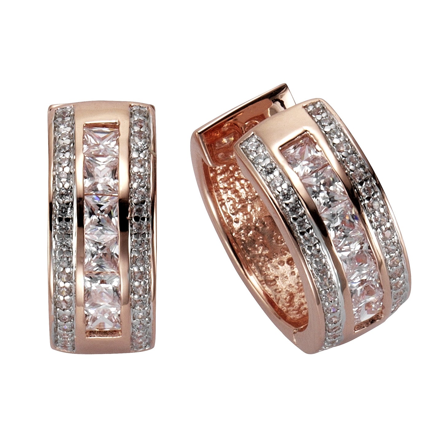 Ohrring 925/- Sterling Silber rotvergoldet 1,8cm ohne