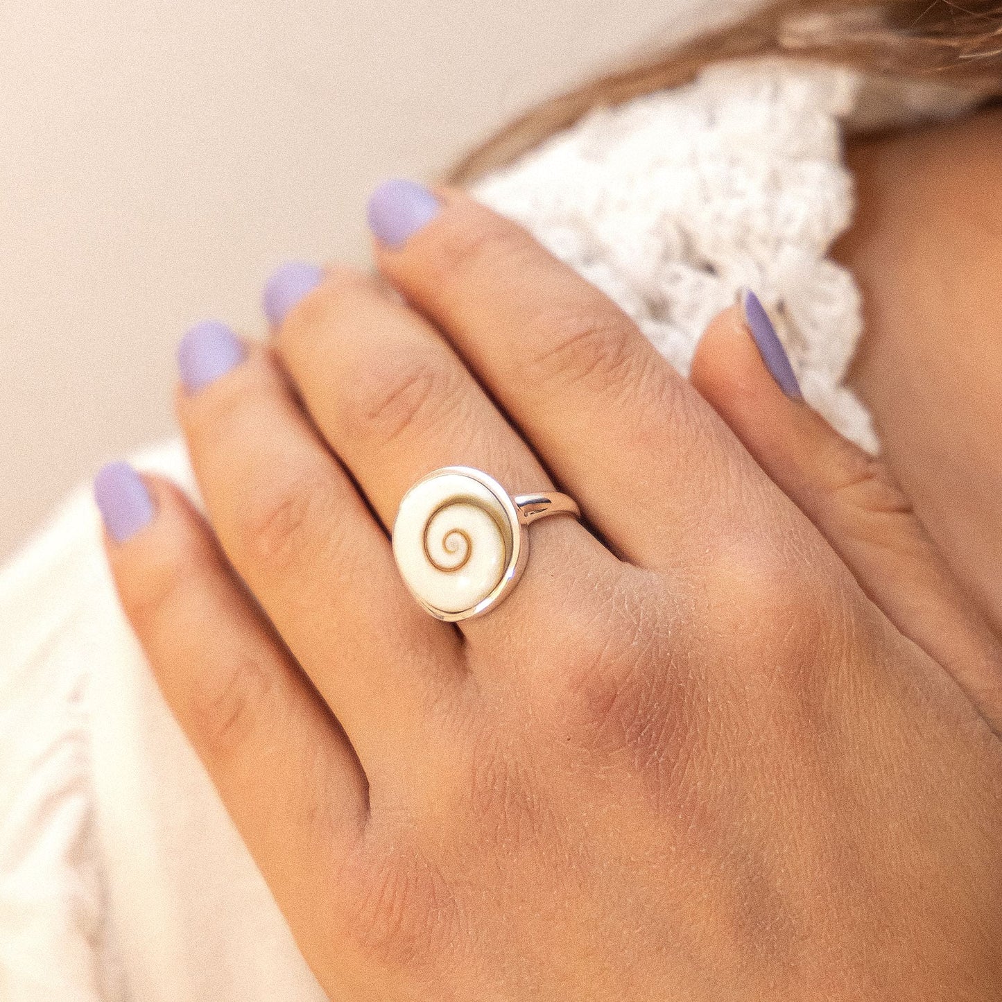 Ring 925/- Sterling Silber Muschel