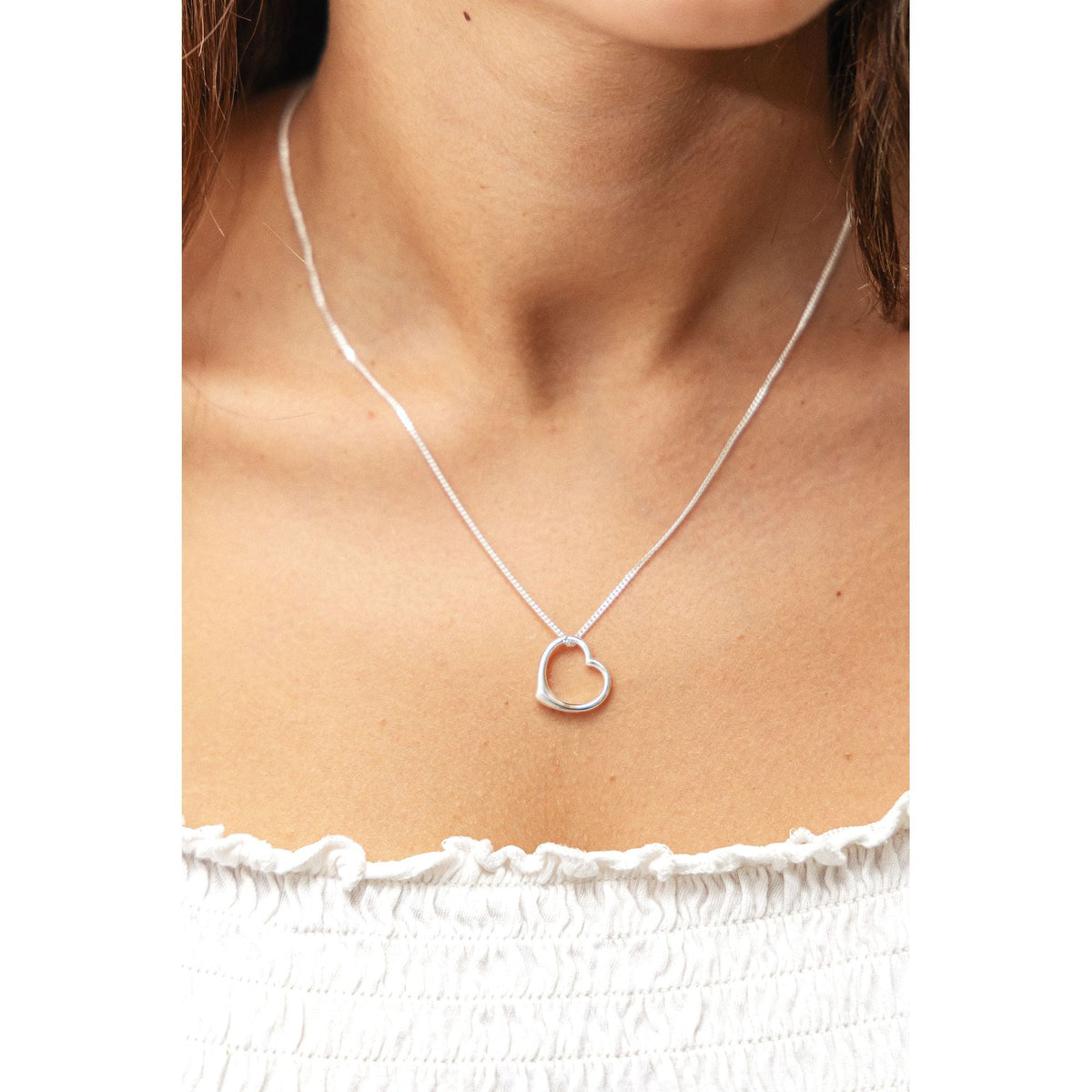 Anhänger mit Kette Flachpanzerkette 925/- Sterling Silber 45cm ohne