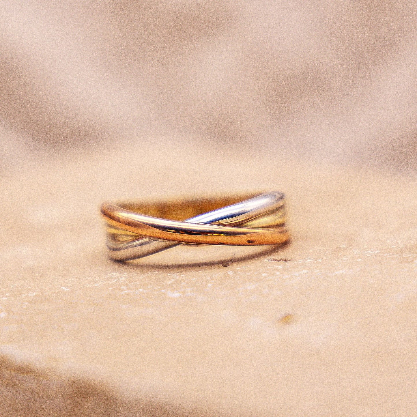 Ring 333/- Gold vergoldet (teil) ohne