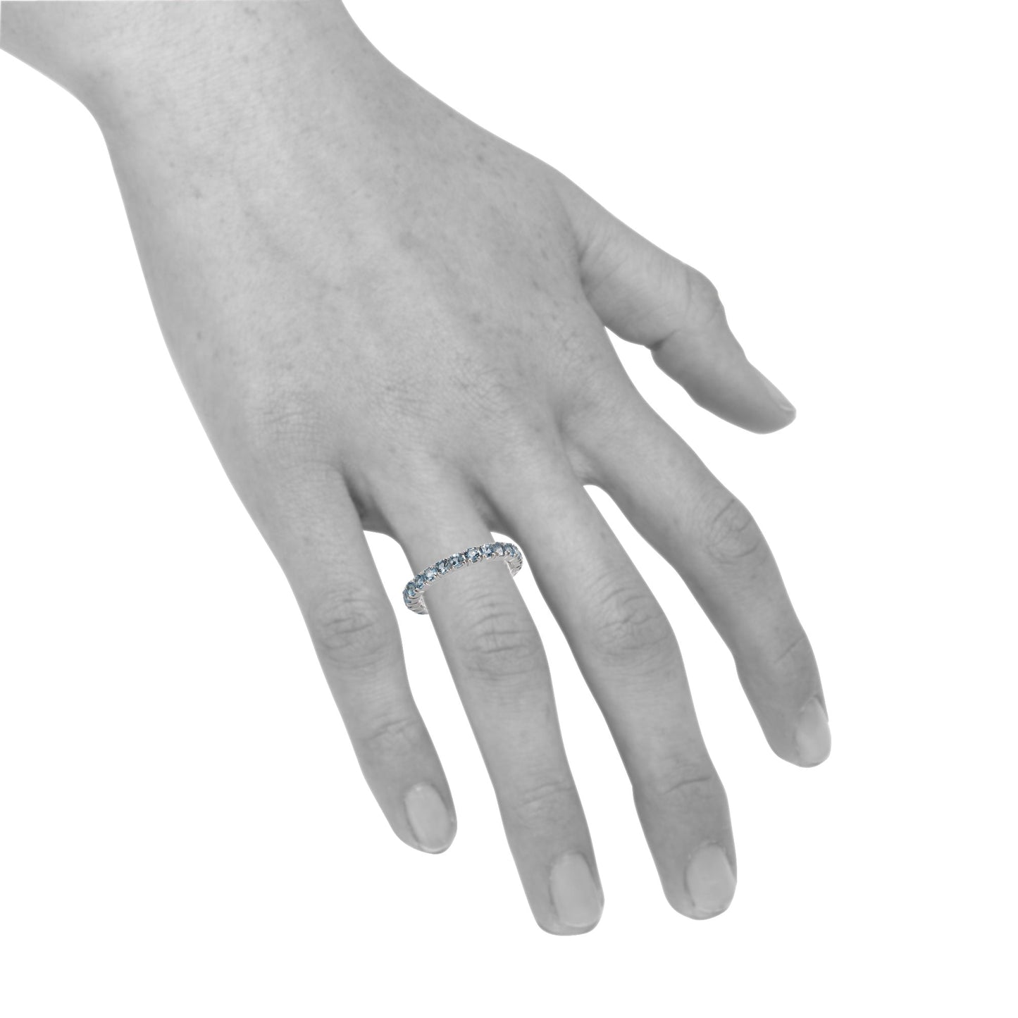 Ring 925/- Sterling Silber rhodiniert Blautopas beh.