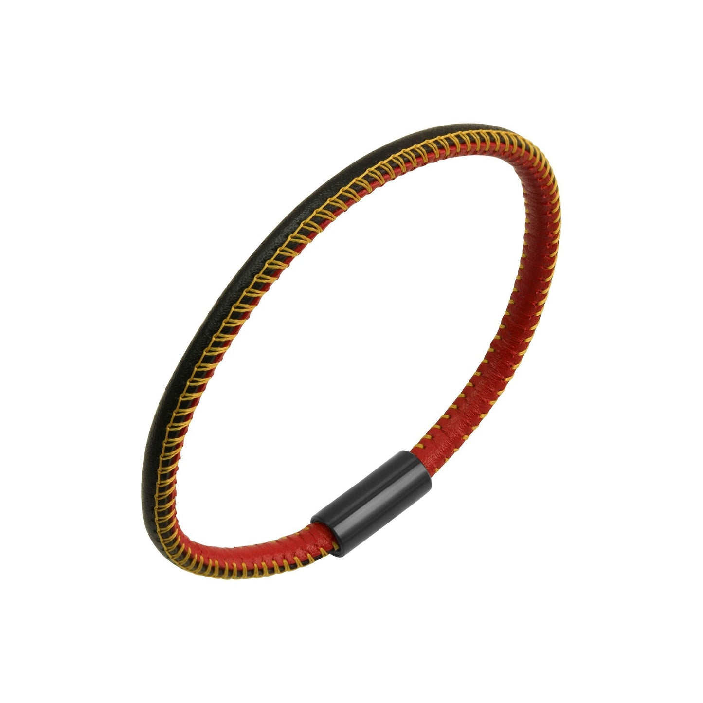 Armband Lederband Edelstahl 23cm