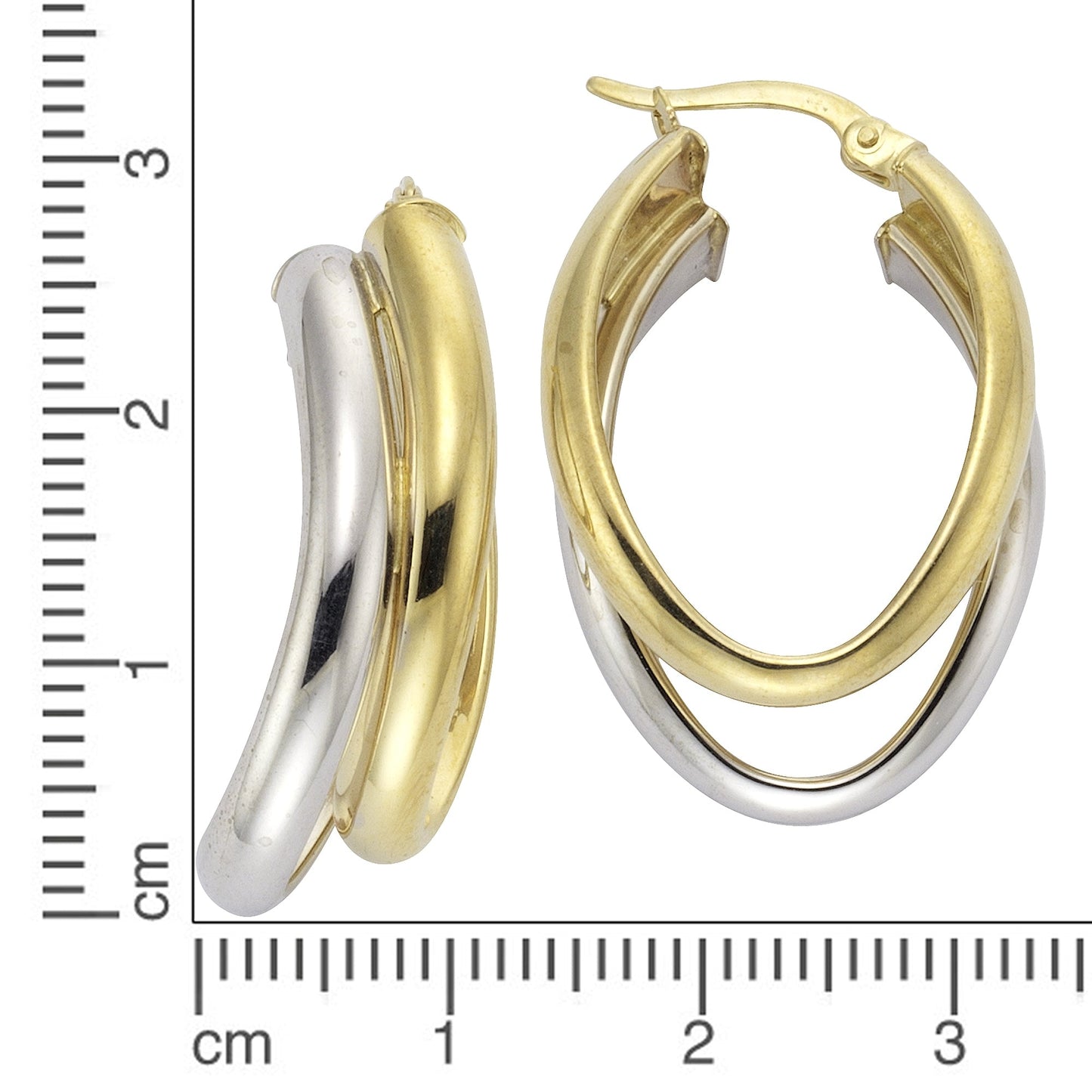 Ohrring 333/- Gold 3,0cm ohne