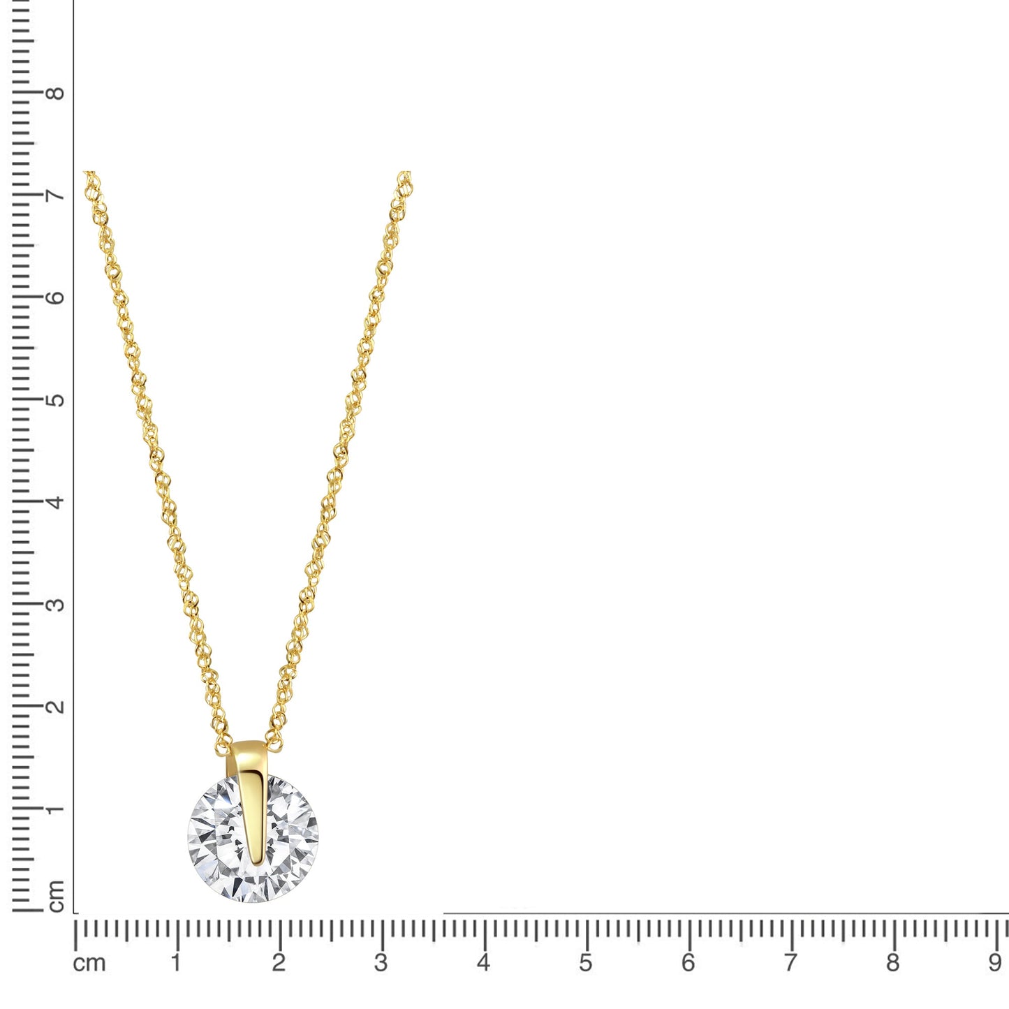 Halskette Singapurkette 333/- Gold 42cm Zirkonia