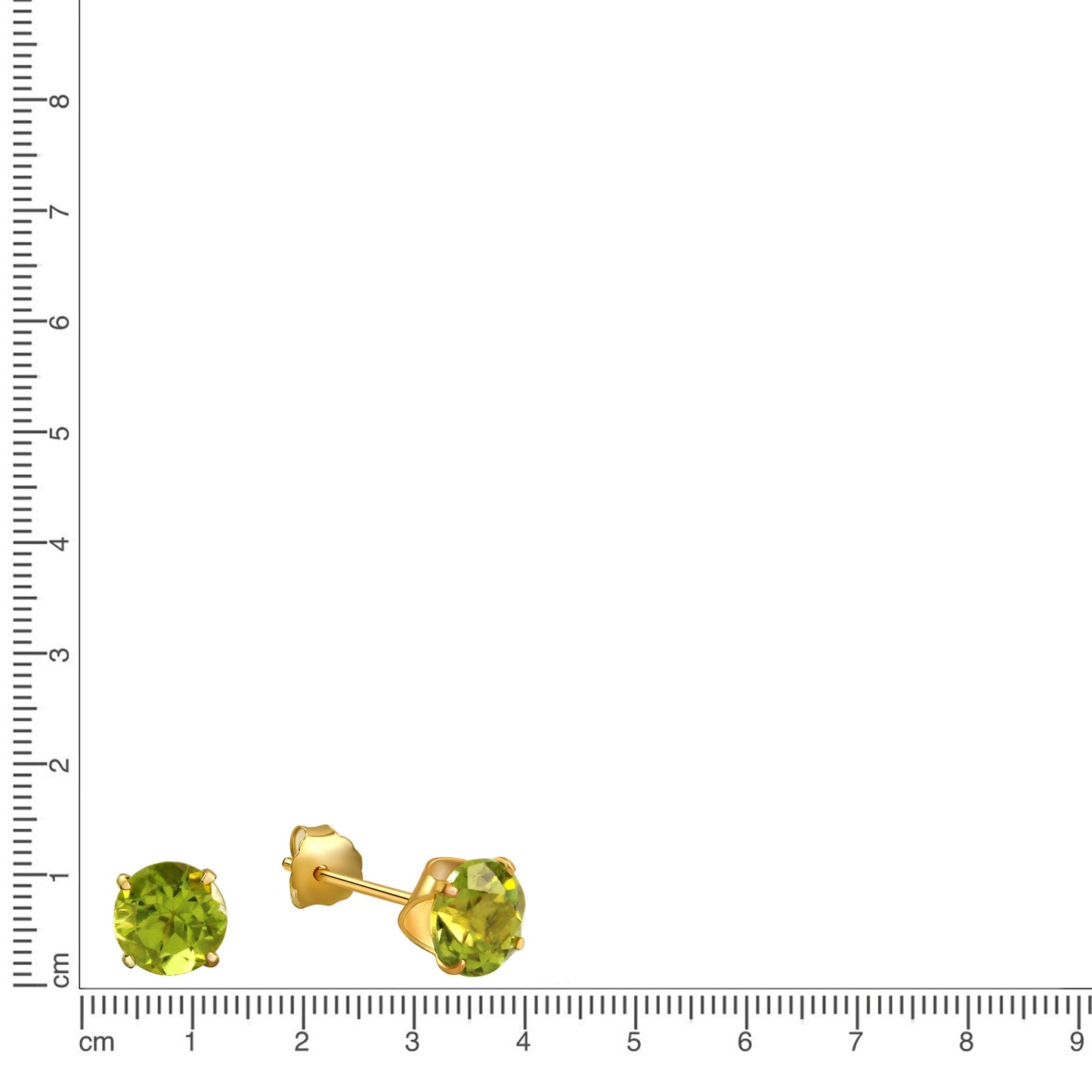 Ohrringe 333/- Gold 0,5cm Peridot