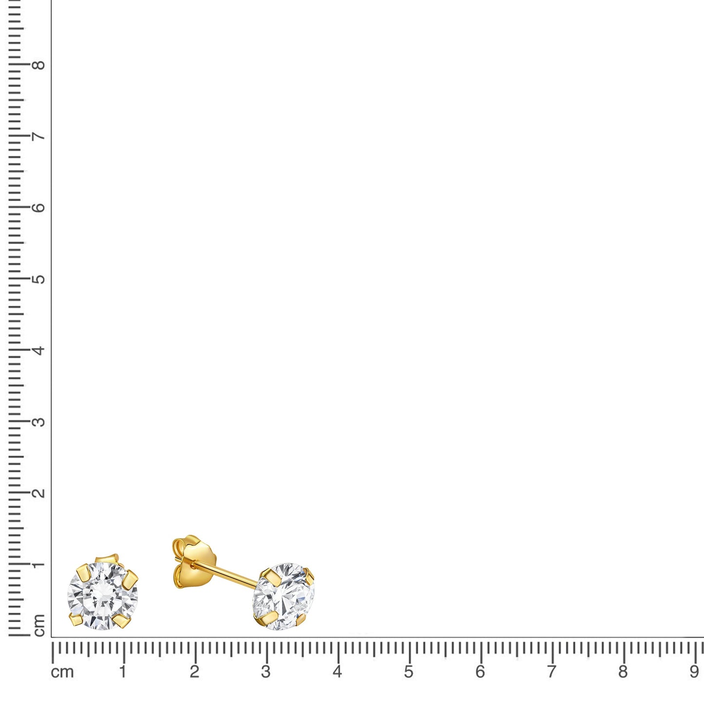 Ohrringe 333/- Gold 0,6cm Zirkonia