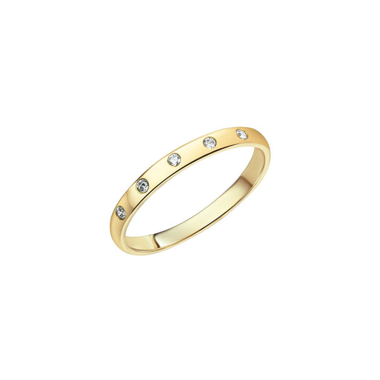 Fascination by Ellen K. - Damen-Ring 375 Gold mit 5x Zirkonia weiß