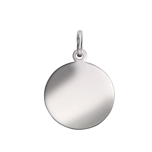 Anhänger aus 925/- Sterling Silber rhodiniert Silberplatte 22mm matt/glanz