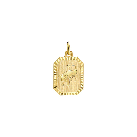 Anhänger aus 333/- Gelbgold matt/diamantiert Sternzeichen Stier