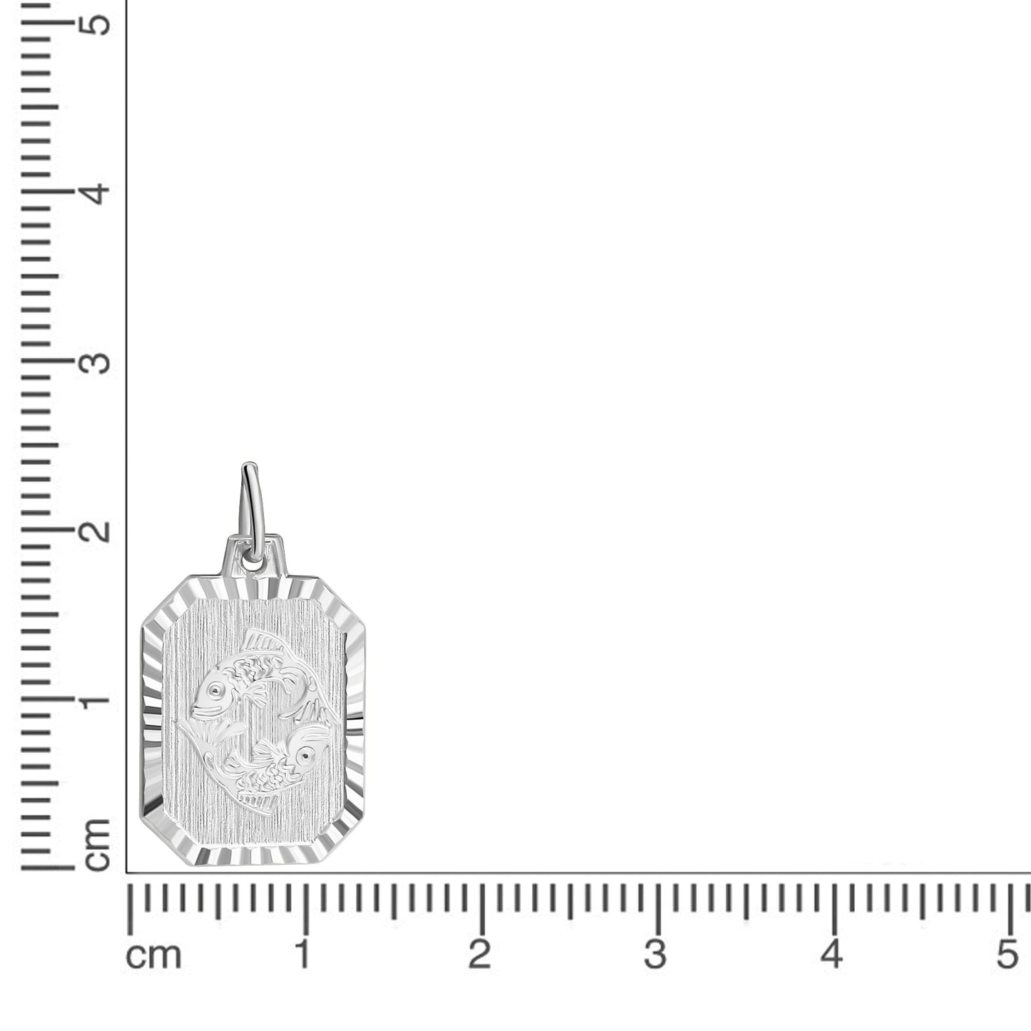 Anhänger Sternzeichen Fische 925/- Sterling Silber rhodiniert 2,2cm