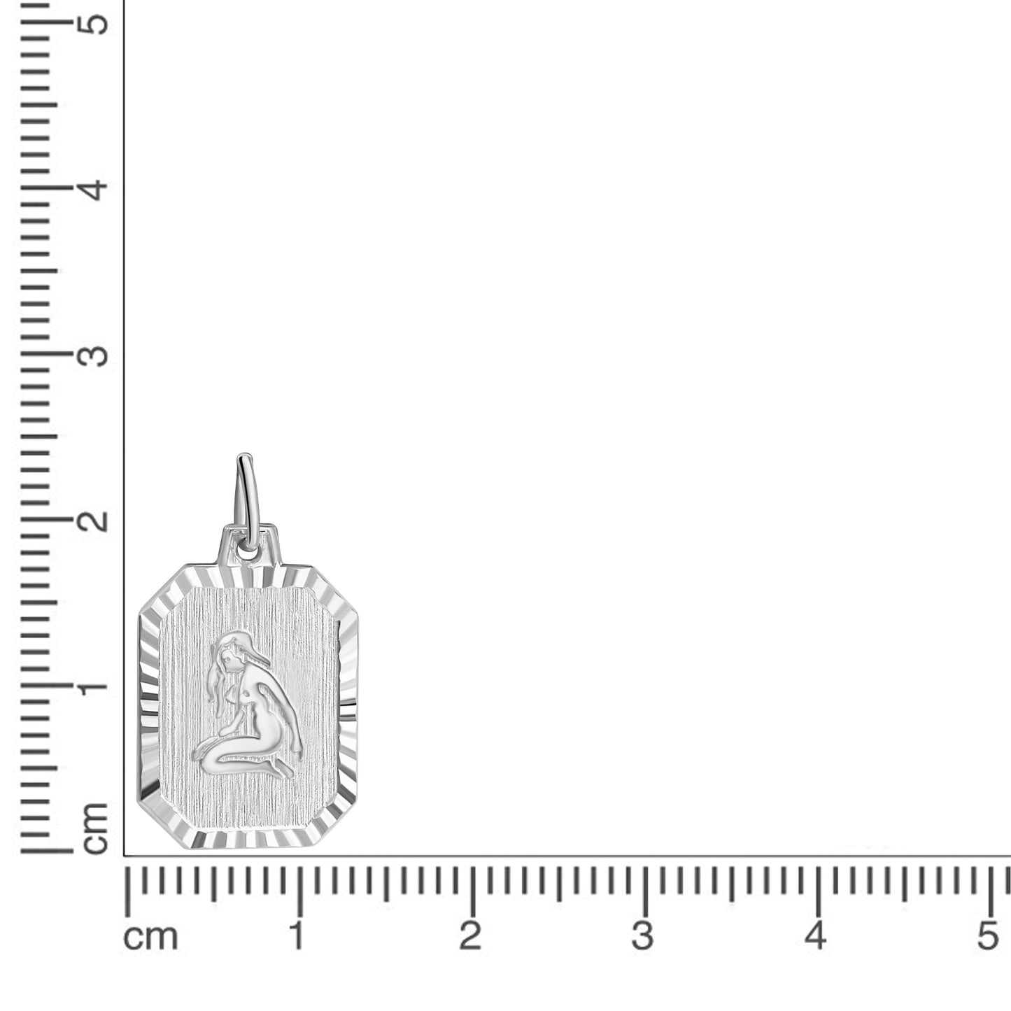 Anhänger Sternzeichen Jungfrau 925/- Sterling Silber rhodiniert 2,2cm