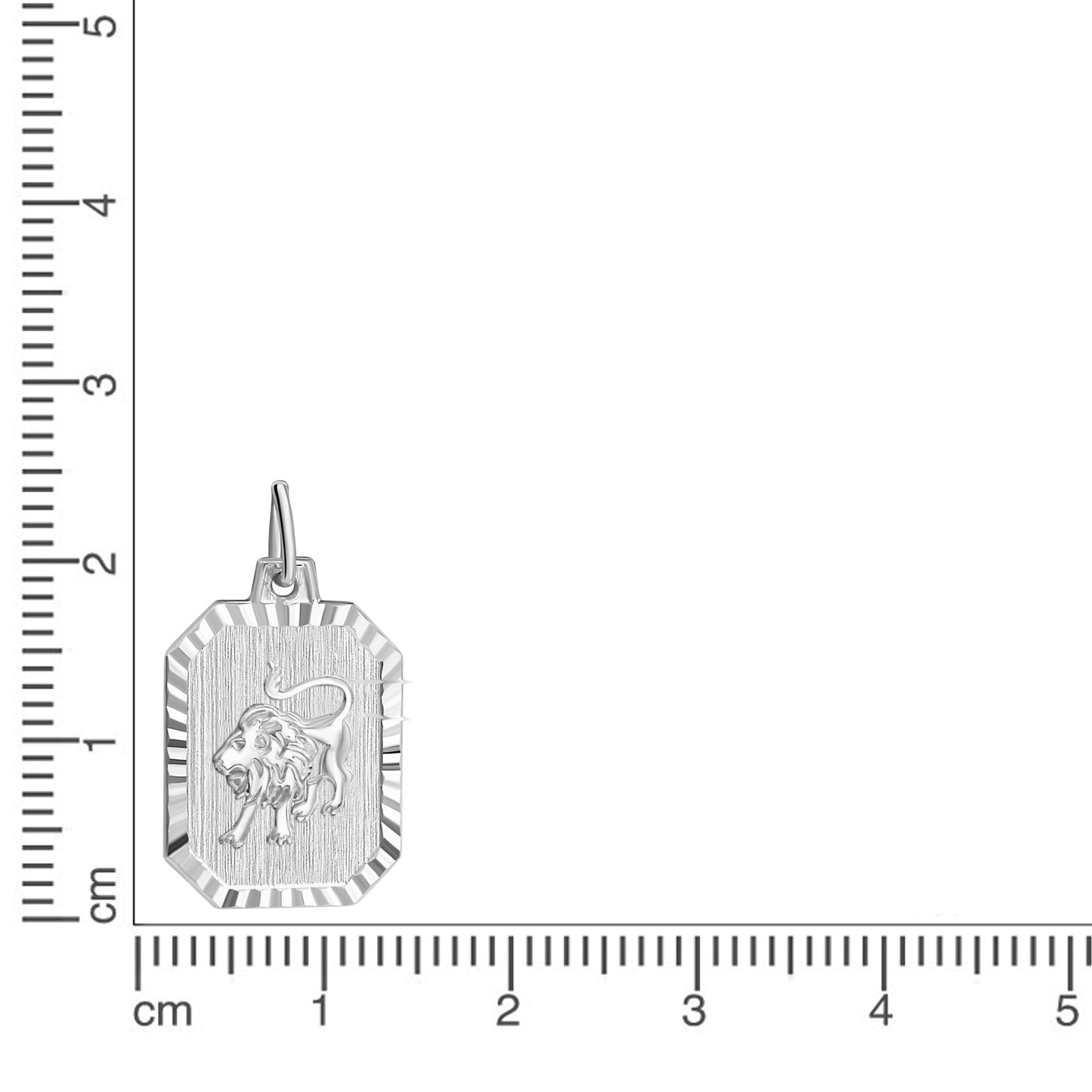 Anhänger Sternzeichen Löwe 925/- Sterling Silber rhodiniert 2,2cm