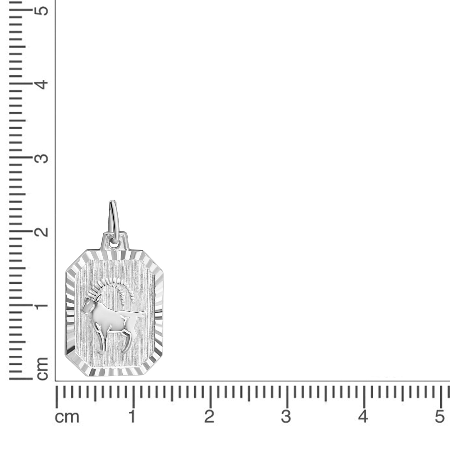 Anhänger Sternzeichen Steinbock 925/- Sterling Silber rhodiniert 2,2cm