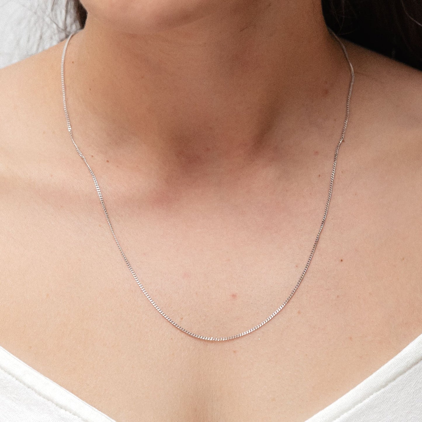 Collier Panzerkette 925/- Sterling Silber rhodiniert 50cm