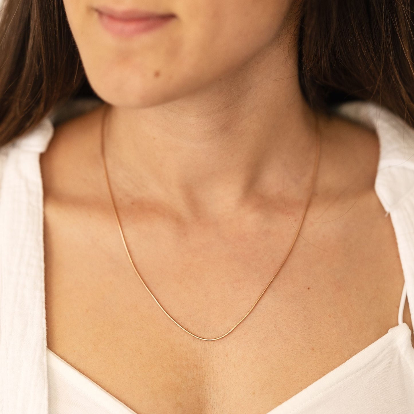 Collier Schlangenkette 925/- Sterling Silber rotvergoldet 47,0cm