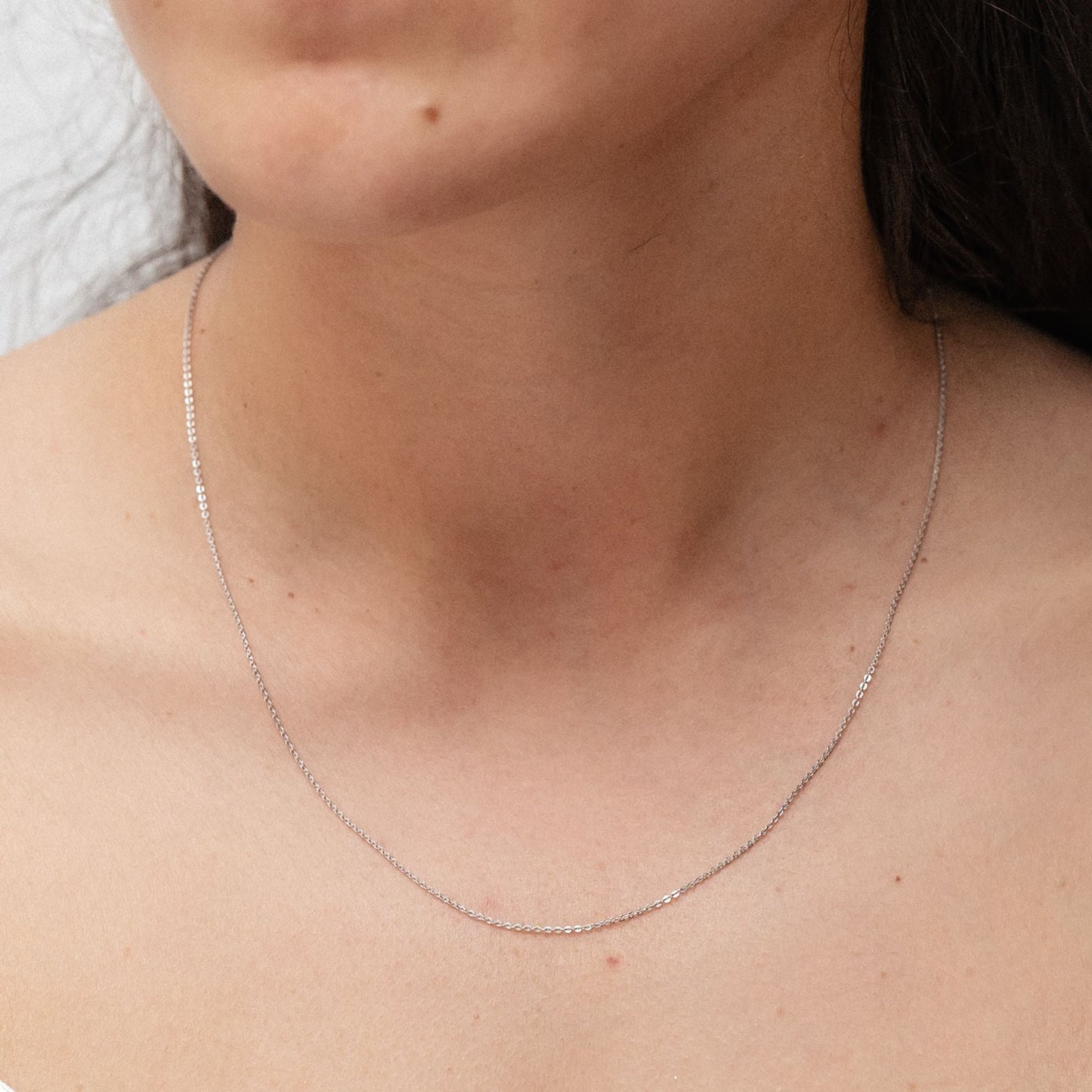 Collier Ankerkette 925/- Sterling Silber rhodiniert 45cm