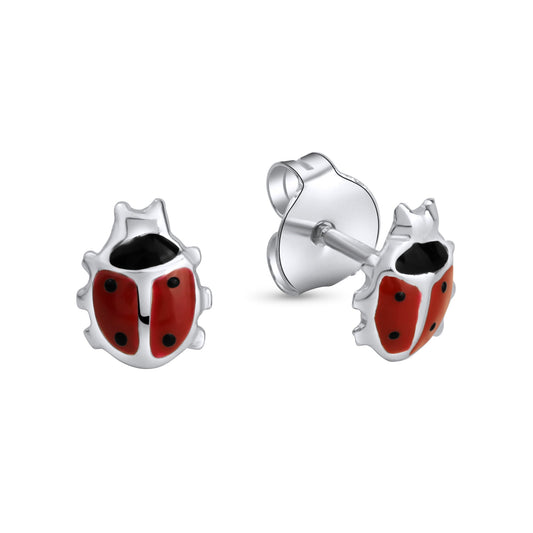 Zeeme for Kids - Kinder-Ohrringe 925 Sterling Silber rhodiniert Motiv Marienkäfer