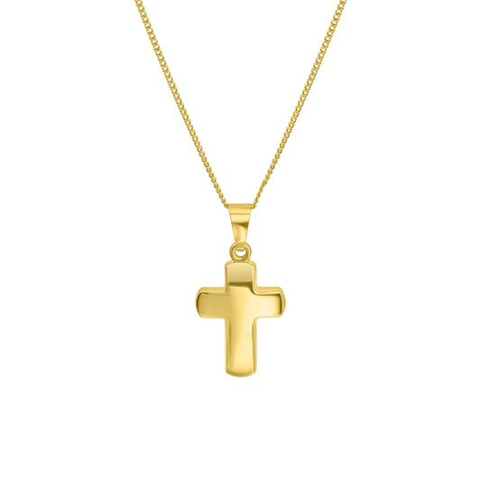 Zeeme for Kids - Kinder-Halskette 333 Gelbgold mit Kreuz-Anhänger 36/38cm lang