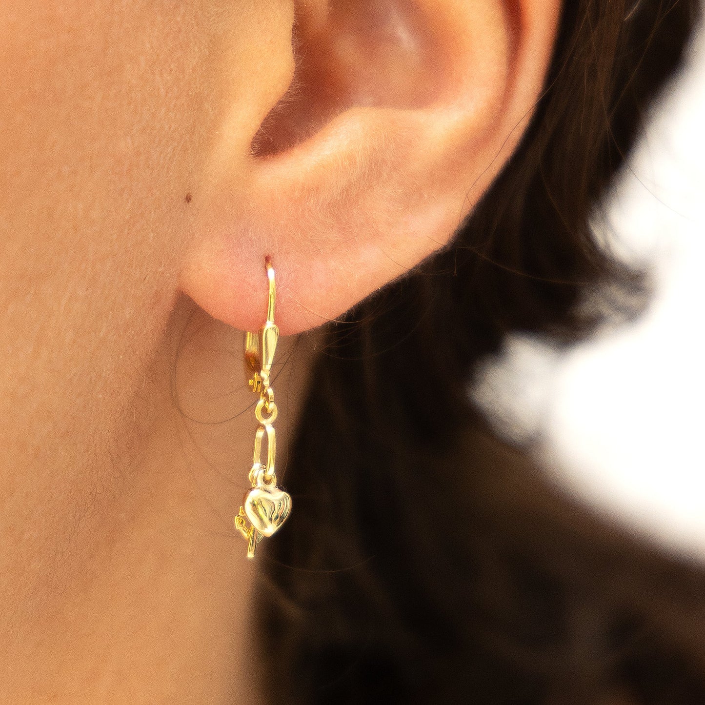 Ohrringe 375/- Gold 2,4cm ohne