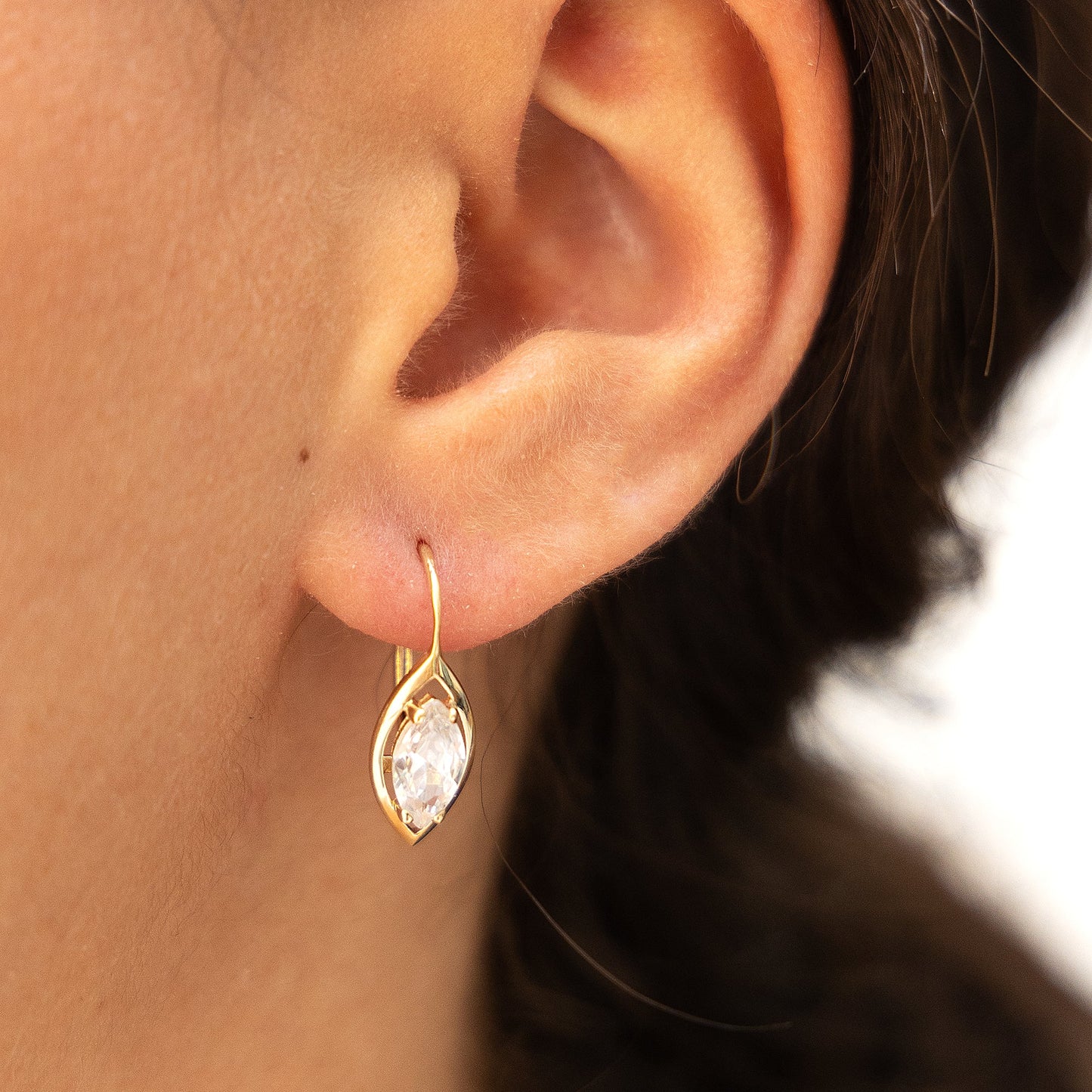 Ohrringe 333/- Gold 1,9cm Zirkonia
