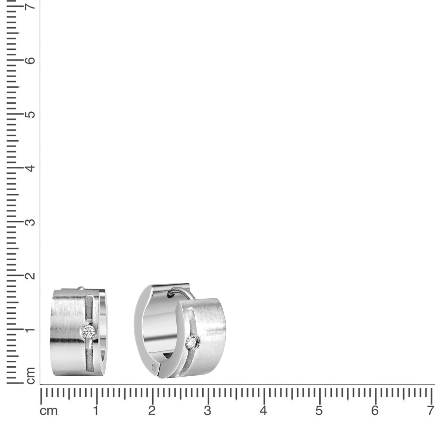 Ohrringe Edelstahl 0,7cm Zirkonia