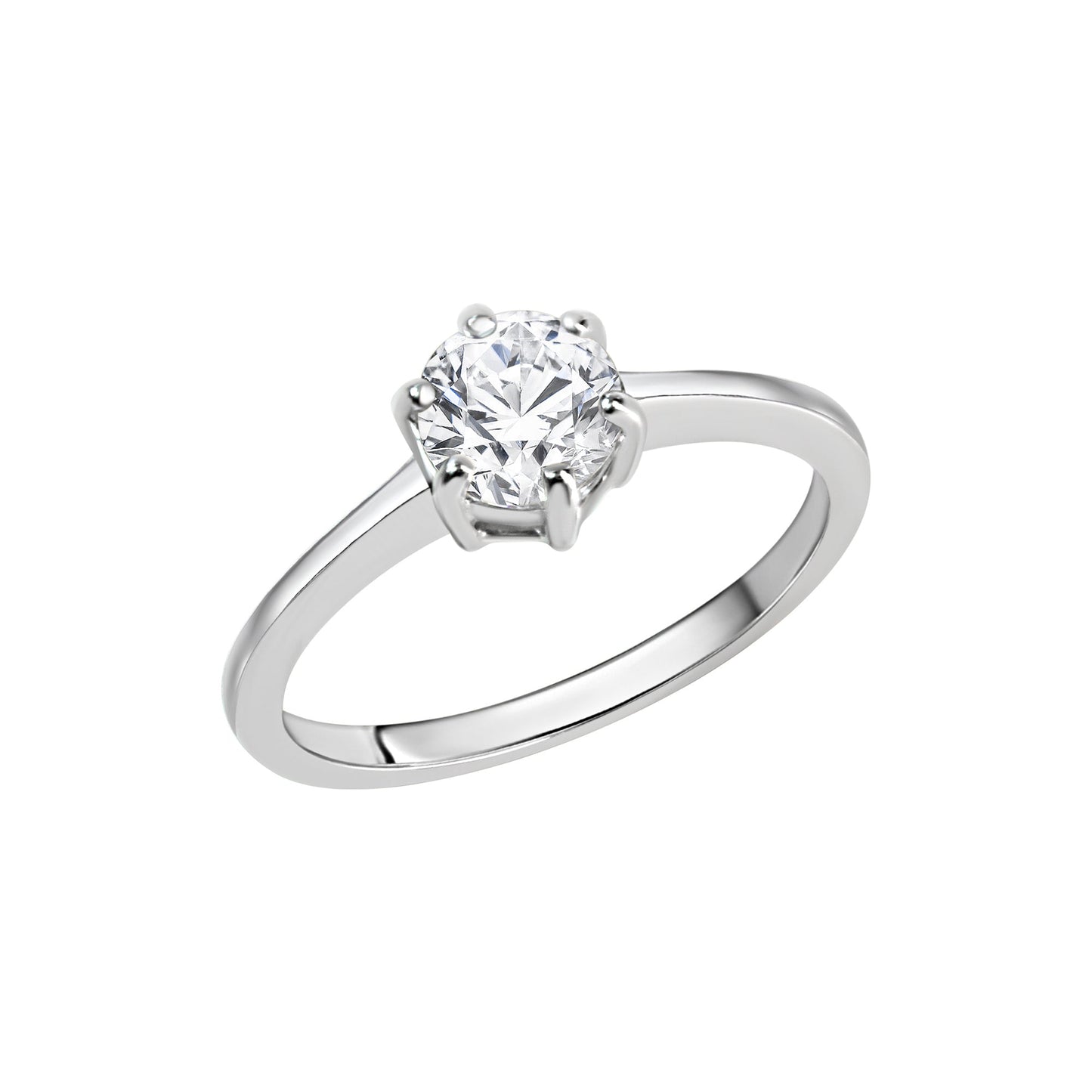 Ring 925/- Sterling Silber rhodiniert Zirkonia