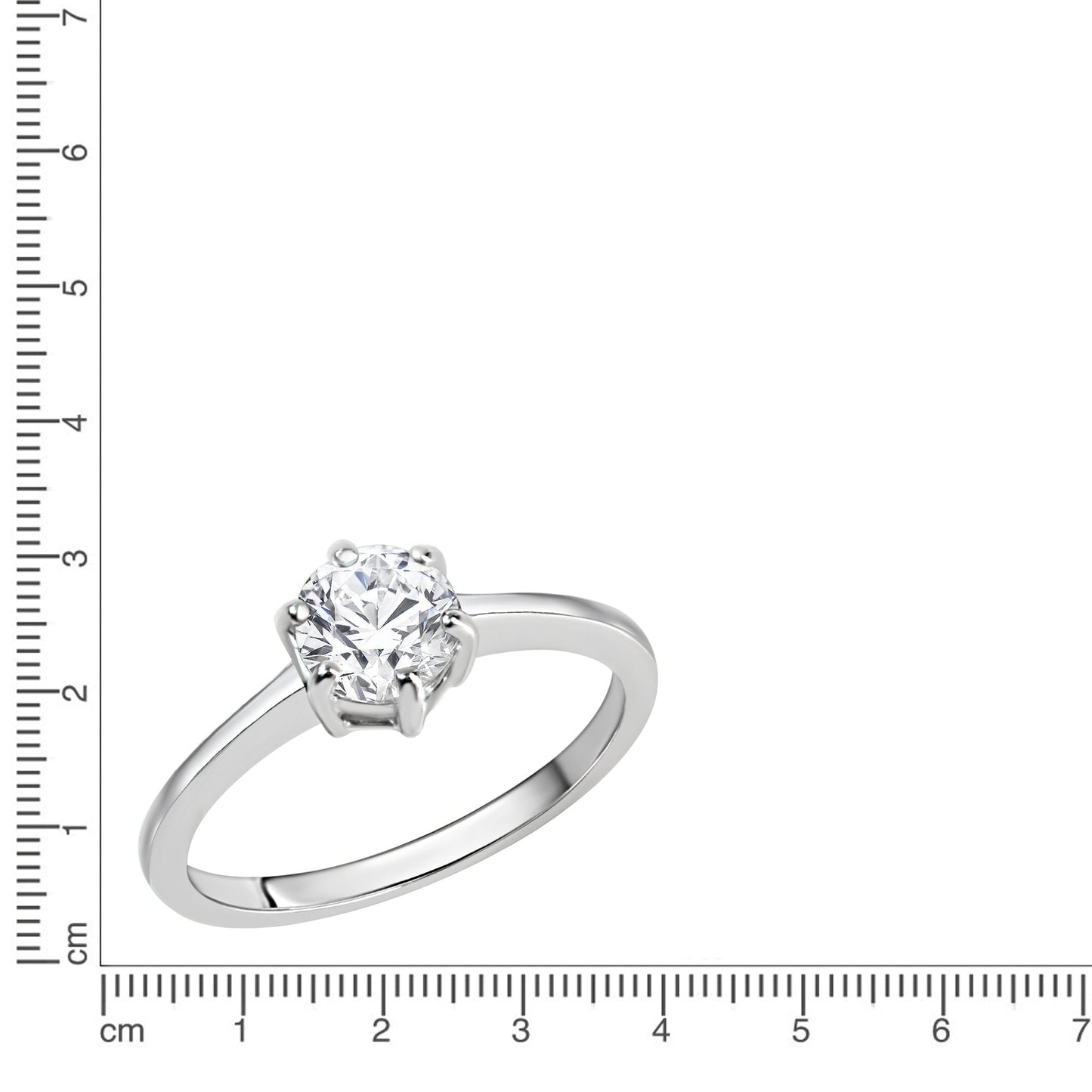 Ring 925/- Sterling Silber rhodiniert Zirkonia