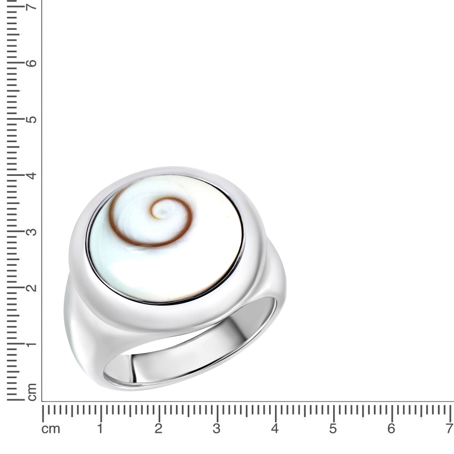 Ring 925 rhodiniert Muschel