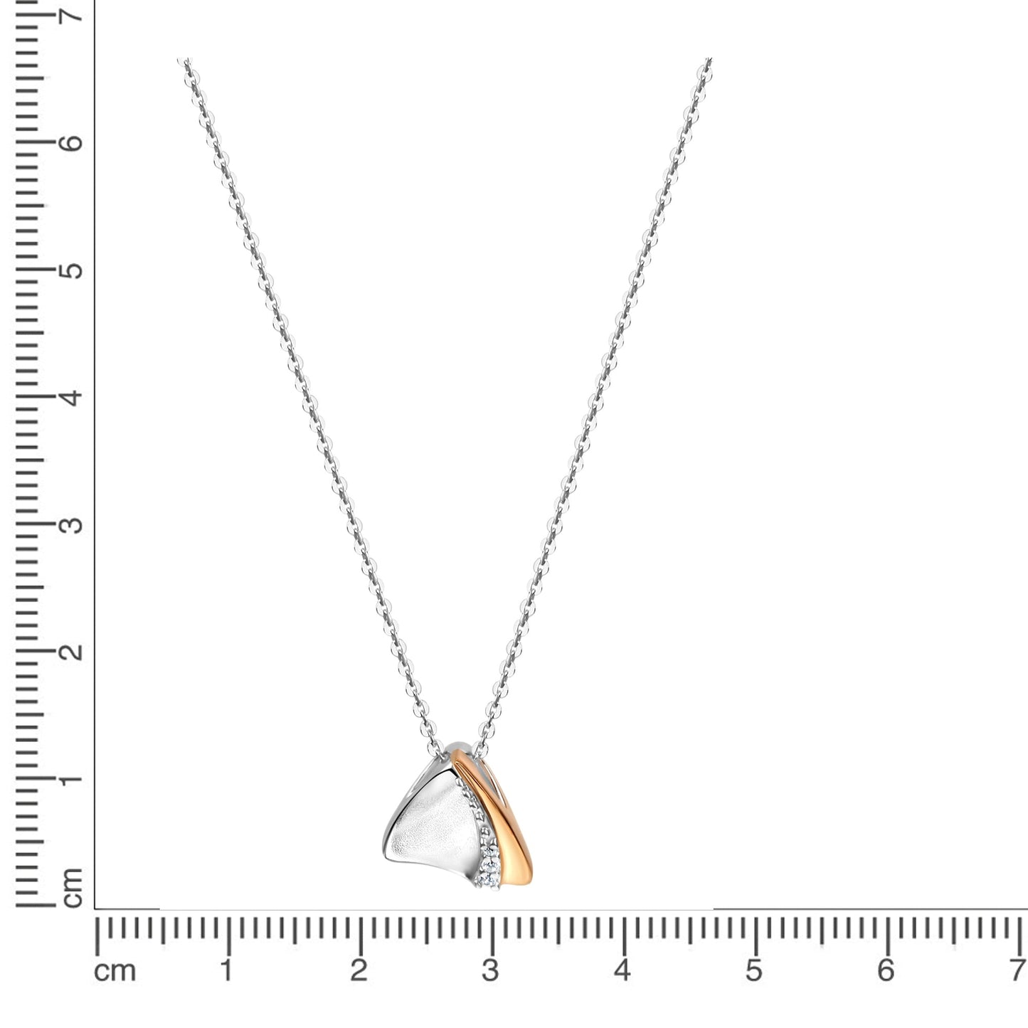 Halskette Ankerkette 925/- Sterling Silber 42cm Zirkonia