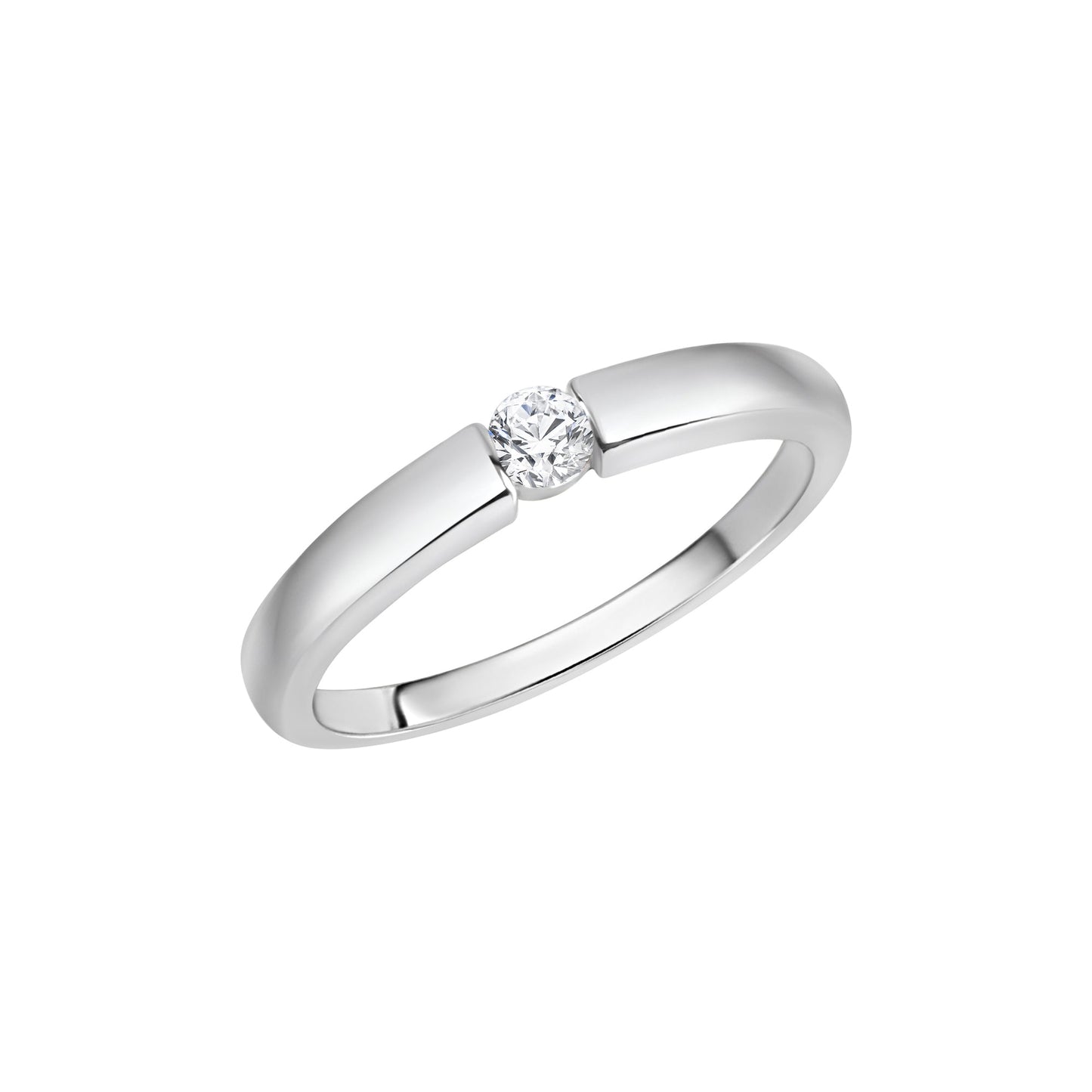 Ring 925/- Sterling Silber rhodiniert Zirkonia