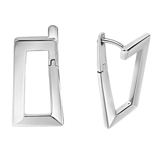 Klappcreolen aus 925/- Sterling Silber rhodiniert glanz