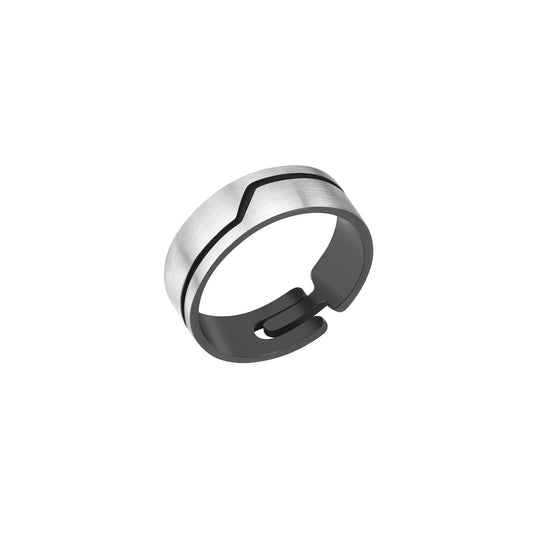 Herrenring aus 925/- Sterling Silber oxidiert matt