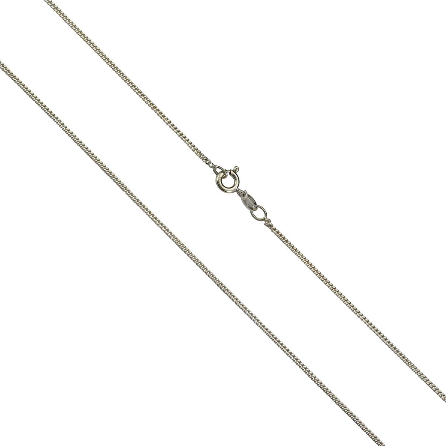 Kette Panzerkette 925/- Sterling Silber Rhodiniert 45cm