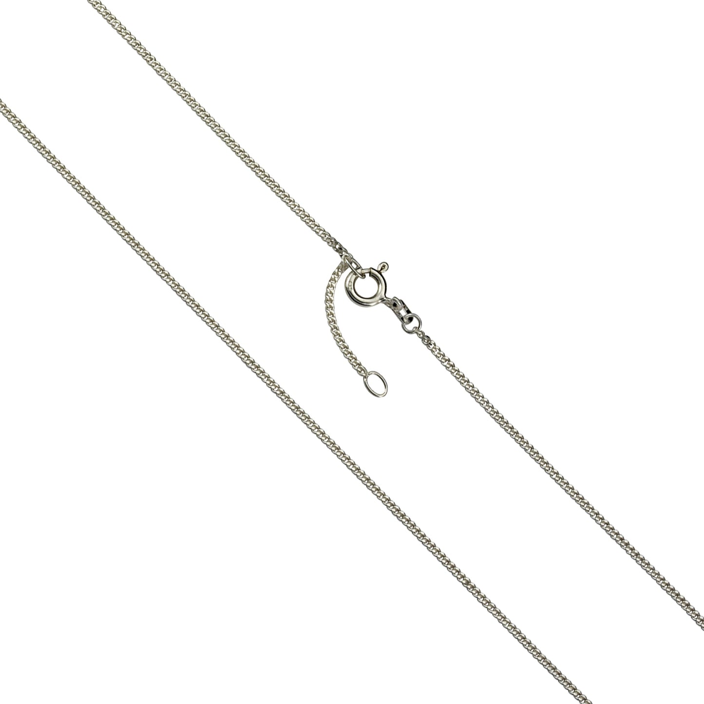Kette Panzerkette 925/- Sterling Silber Rhodiniert 38cm