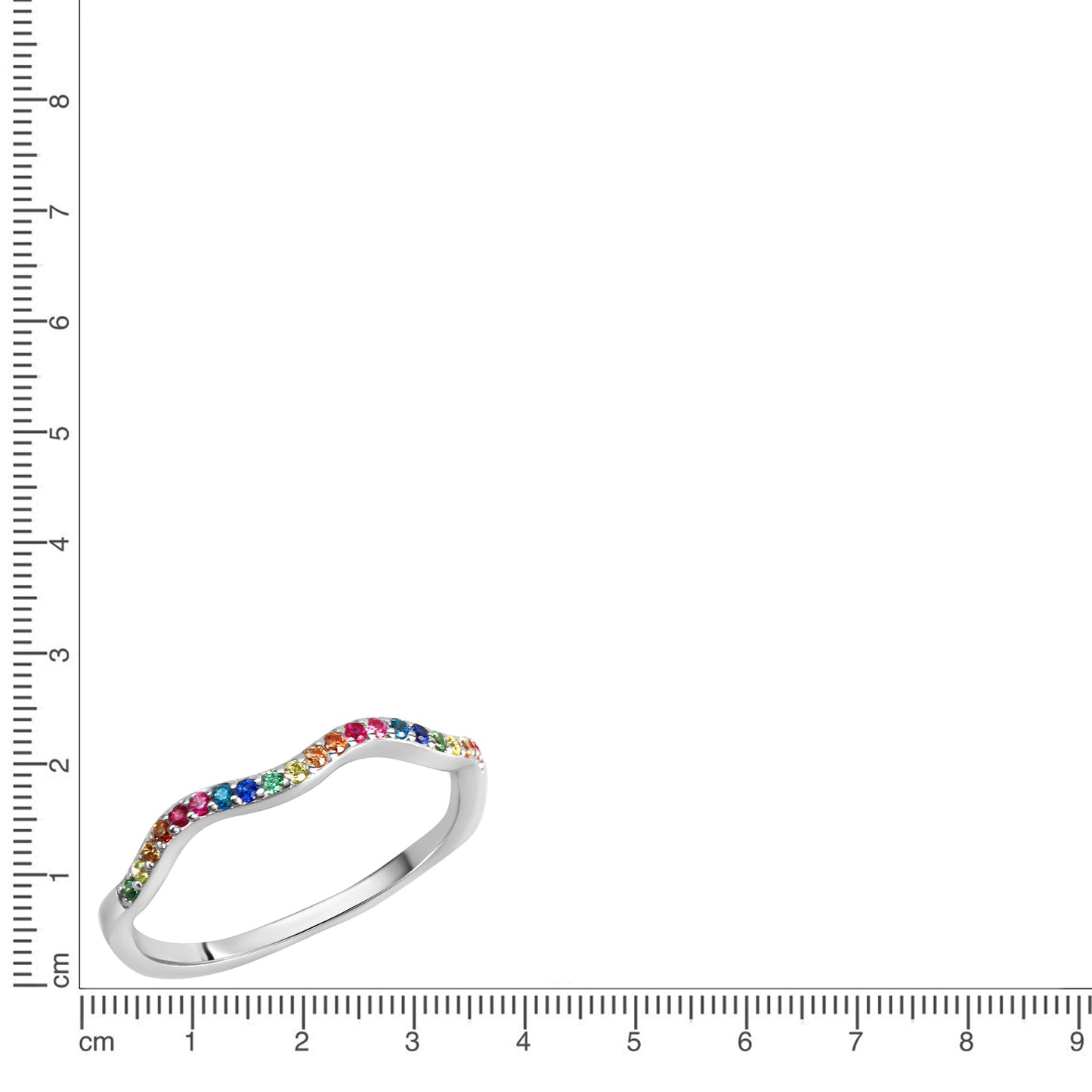 Ring 925/- Sterling Silber Rhodiniert Zirkonia